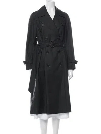 Pre-owned Max Mara Trench Coat In Gray