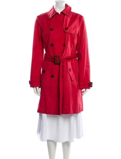 Pre-owned Max Mara Trench Coat In Red