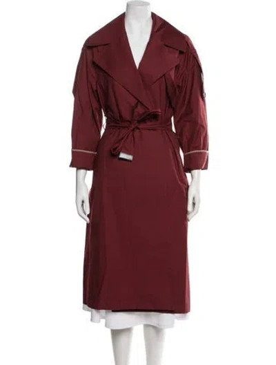 Pre-owned Max Mara Trench Coat In Red