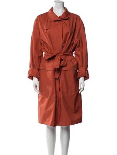 Pre-owned Max Mara Trench Coat W/ Tags In Orange