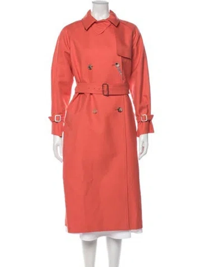 Pre-owned Max Mara Trench Coat W/ Tags In Orange