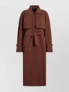 Max Mara Trench Coat Waterproof Adjustable Cuffs In Brown