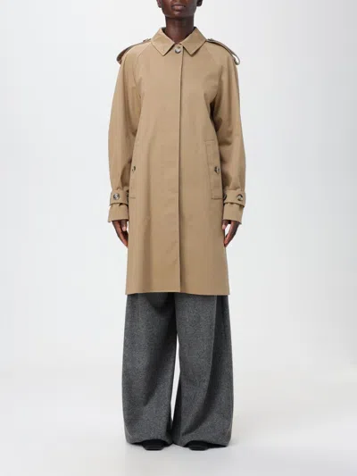 Max Mara Trench Coat Woman Beige In Cream