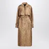 Max Mara Trench In Gold Colour In Jacquard In Metal