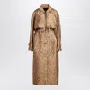 Max Mara Salsa Oversize Jacquard Fabric Trench With Mosaic Effect In Metal