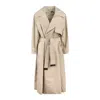 Max Mara Trench Over In Drip-proof Twill In Beige
