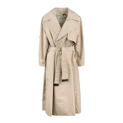 Max Mara Trench Over In Drip-proof Twill In Beige