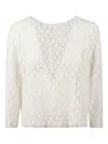 Max Mara Trento Diamond-pattern Lace Jacket In Neutral