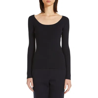 MAX MARA MAX MARA LEISURE TREVISO BALLET NECK RIB SWEATER