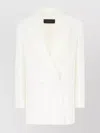 Max Mara Triacetate Blend Blazer With Front Flap Pockets In White