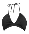 Max Mara Triangle Bikini Top In Black
