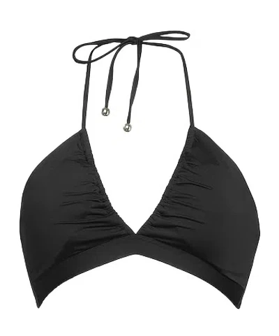 Max Mara Triangle Bikini Top In Black