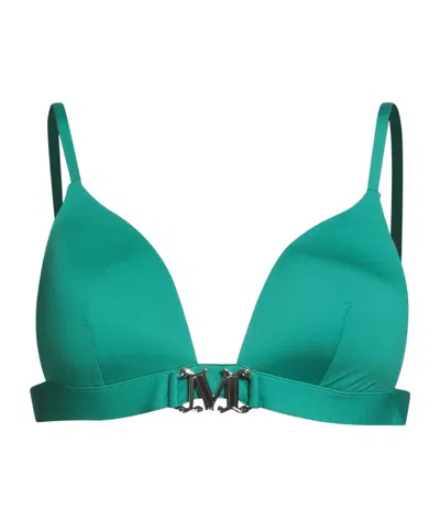 Max Mara Triangle Bikini Top In Green