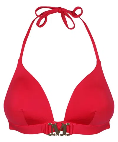 Max Mara Triangle Bikini Top In Pink