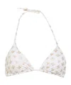 Max Mara Triangle Bikini Top In White