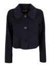 Max Mara Buttoned Pocket Jacket In Blue