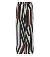 Max Mara Tropea Striped Silk Crepe De Chine Wide-leg Pants