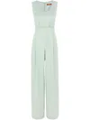 Max Mara Mint Green Acetate Blend Jumpsuit In 绿色