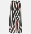 Max Mara Tropea Striped Silk Crepe De Chine Wide-leg Pants In Multicoloured