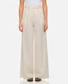 Max Mara Clarion Pinstriped Straight-leg Pants In White