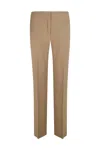 Max Mara Tailored Trousers With Back Pockets And Belt Loops In Nude