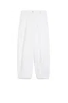 Max Mara White Baggy Trousers In Cotton Twill Women In White