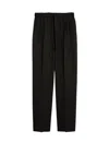 Max Mara Cashmere Foulé Trousers In Black