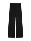 Max Mara Long Black Wool Trousers In Black