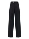 Max Mara Belted Pants In Black
