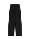Max Mara High Waist Wide-leg Wool Trousers In Black