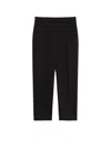 Max Mara Tapered Cropped Trousers In Black