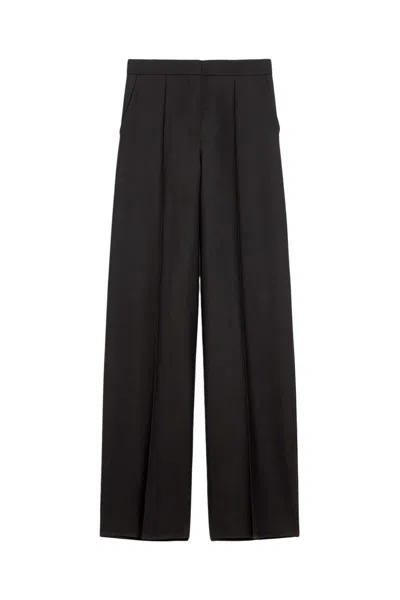 Max Mara Senna Wide Leg Pants In Black