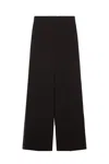 Max Mara Lino Wide Trousers Black In Black