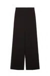 Max Mara Leisure Bonn Pleated Stretch-jersey Wide-leg Pants In Black