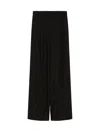 Max Mara Long Black Wool Trousers In Black