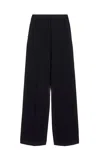 Max Mara High Waist Wide Leg Trousers In Blue Marine