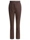 Max Mara Galizia Denim Effect Straight Pants In Brown