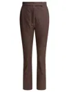 Max Mara Galizia Denim Effect Straight Pants In Brown