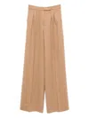 Max Mara Flared Camel Trousers In Brown