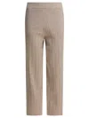 Max Mara Vertical Striped Trousers Elastic Waistband In Brown