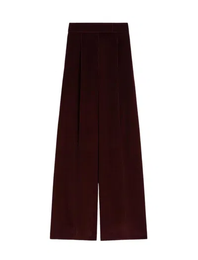 Max Mara Trousers In Burgundy