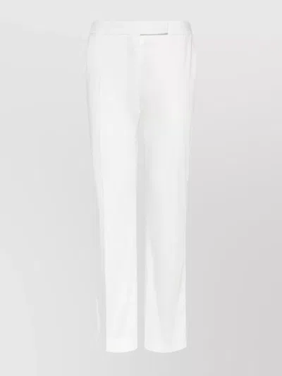 MAX MARA TROUSERS COTTON SATIN BELT LOOPS