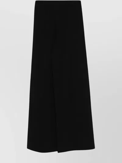 Max Mara Trousers Featuring Elastic Waistband And High-rise Waist In Black
