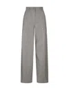 Max Mara Abetaia Creased Trousers In Gray