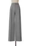 Max Mara Wool Wide-leg Trousers In Gray