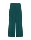 Max Mara Fernet Wide Leg Wool Cashmere Trousers In Green