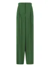 Max Mara Cady Wide-leg Trousers In Green