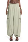 Max Mara Elasticated-hem Loose Trousers In Green