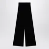 Max Mara Trousers In Shaved Velvet In Black