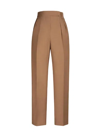 Max Mara Trousers Leather Brown